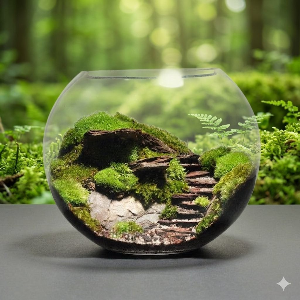 Moss terrarium art session